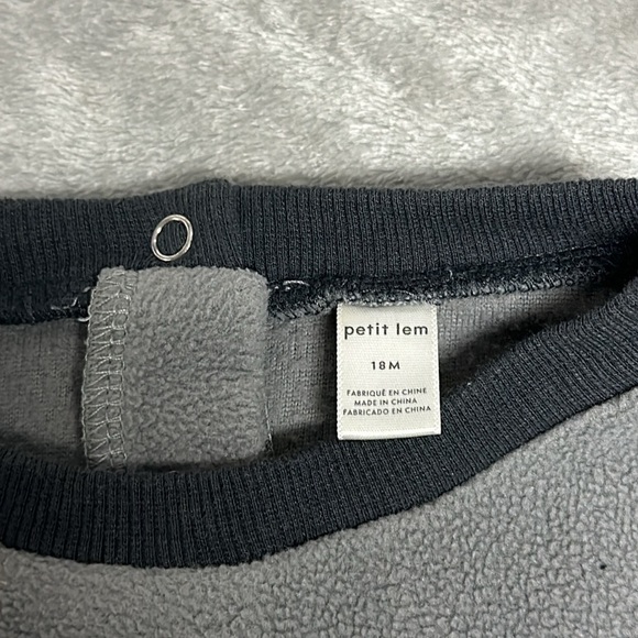 Petit Lem - Long sleeve pullover fleecy sweatshirt. Size 3 months - Picture 2 of 4